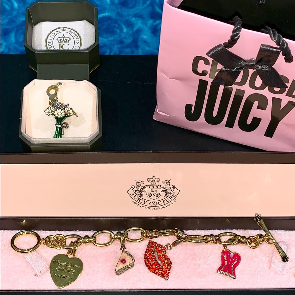 Juicy Couture Charm Bracelet Set Gold